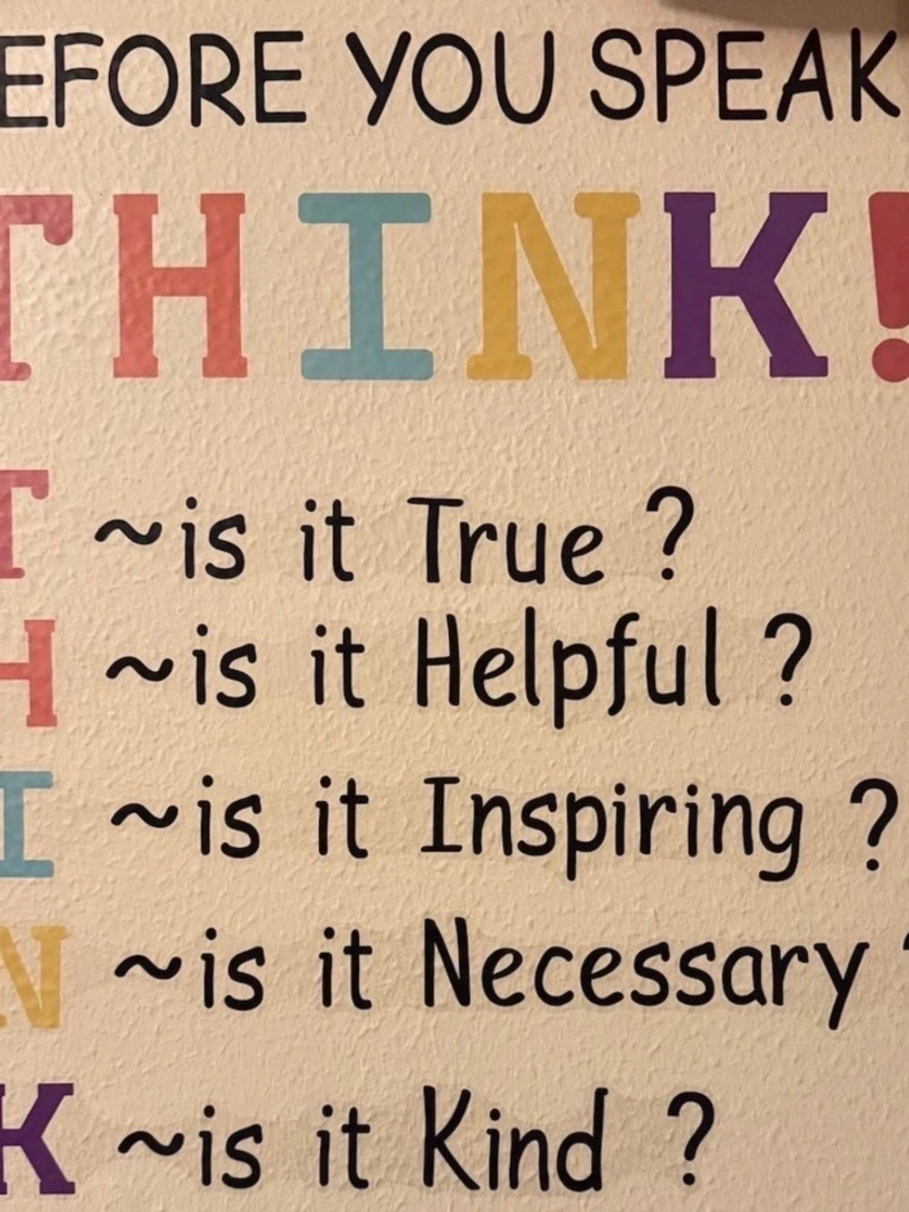 Inspirational THINK Wall Art Multicolor